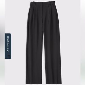 Abercrombie & Fitch Black Curve Love Sloane Tailored Wide Leg Pant Size 8/29 R